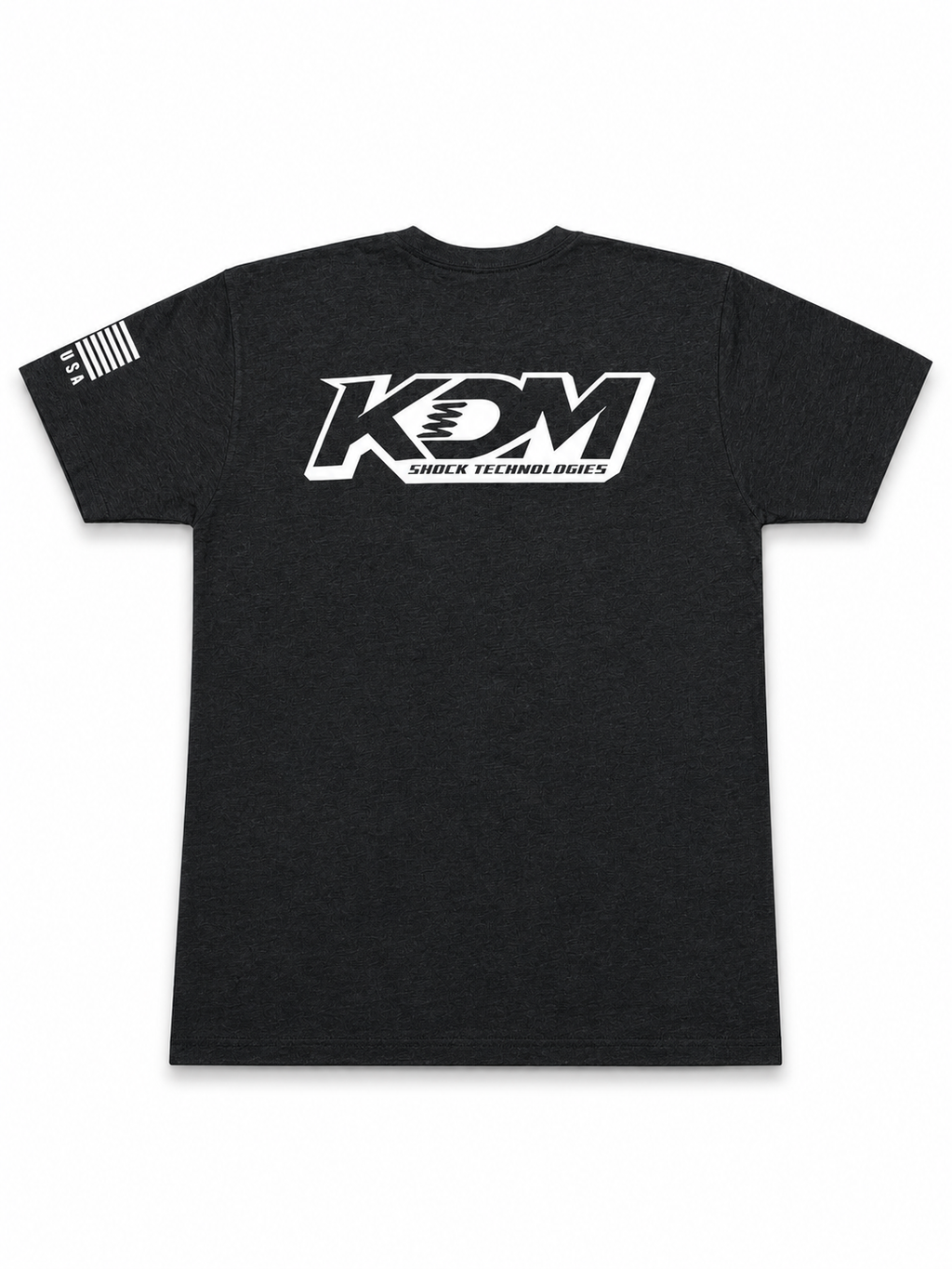 KDM White Logo T-Shirt, Dark Heather Gray
