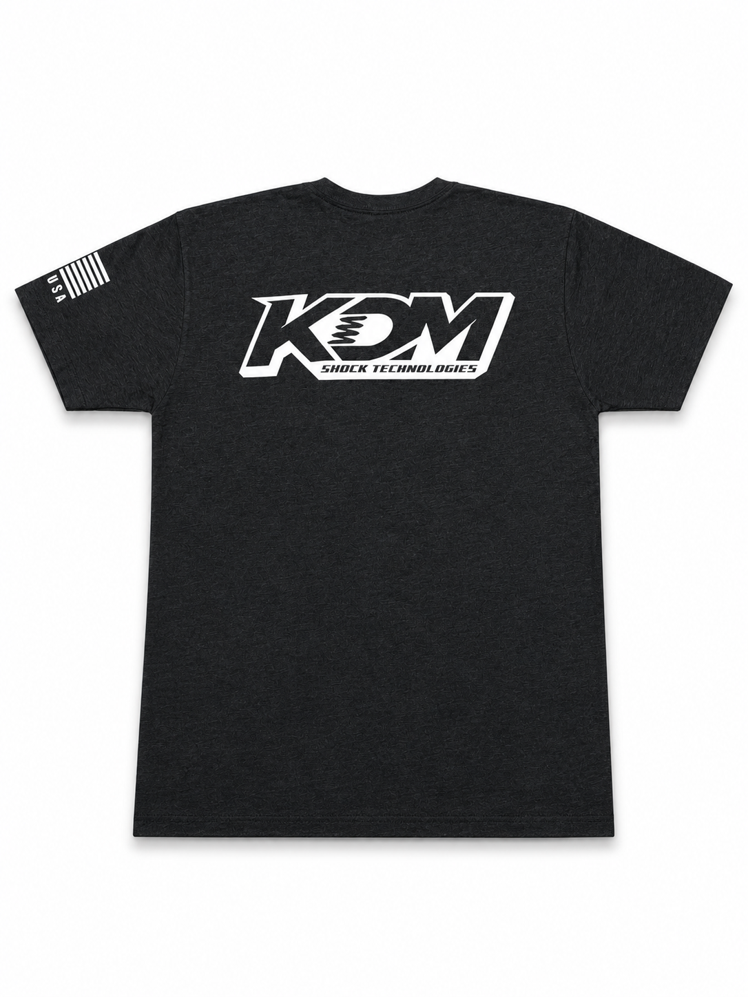 KDM White Logo T-Shirt, Dark Heather Gray