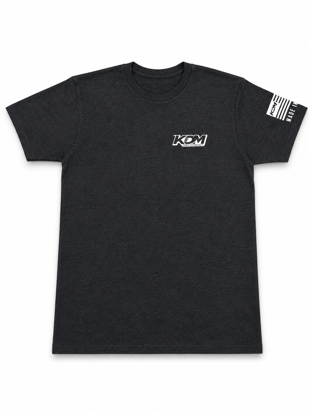 KDM White Logo T-Shirt, Dark Heather Gray