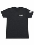 KDM White Logo T-Shirt, Dark Heather Gray